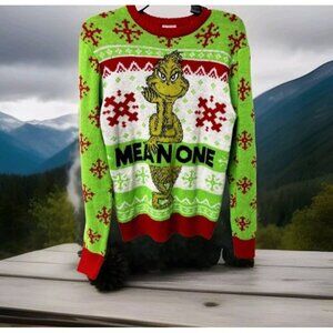 The Grinch "Mean One" Ugly Christmas Sweater Size M Holiday Festive long sleeve